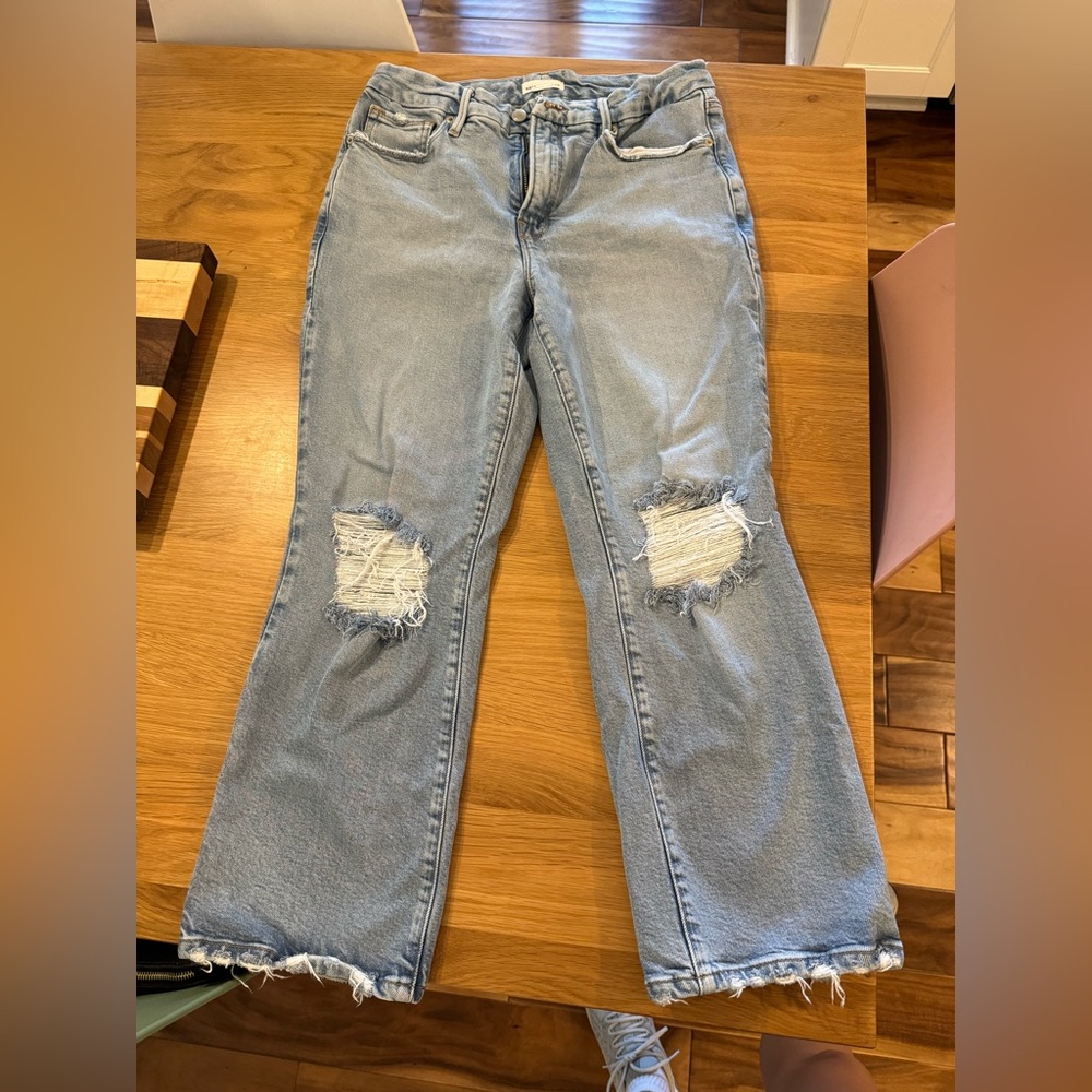 Good American Petite straight leg jeans. Size 10.